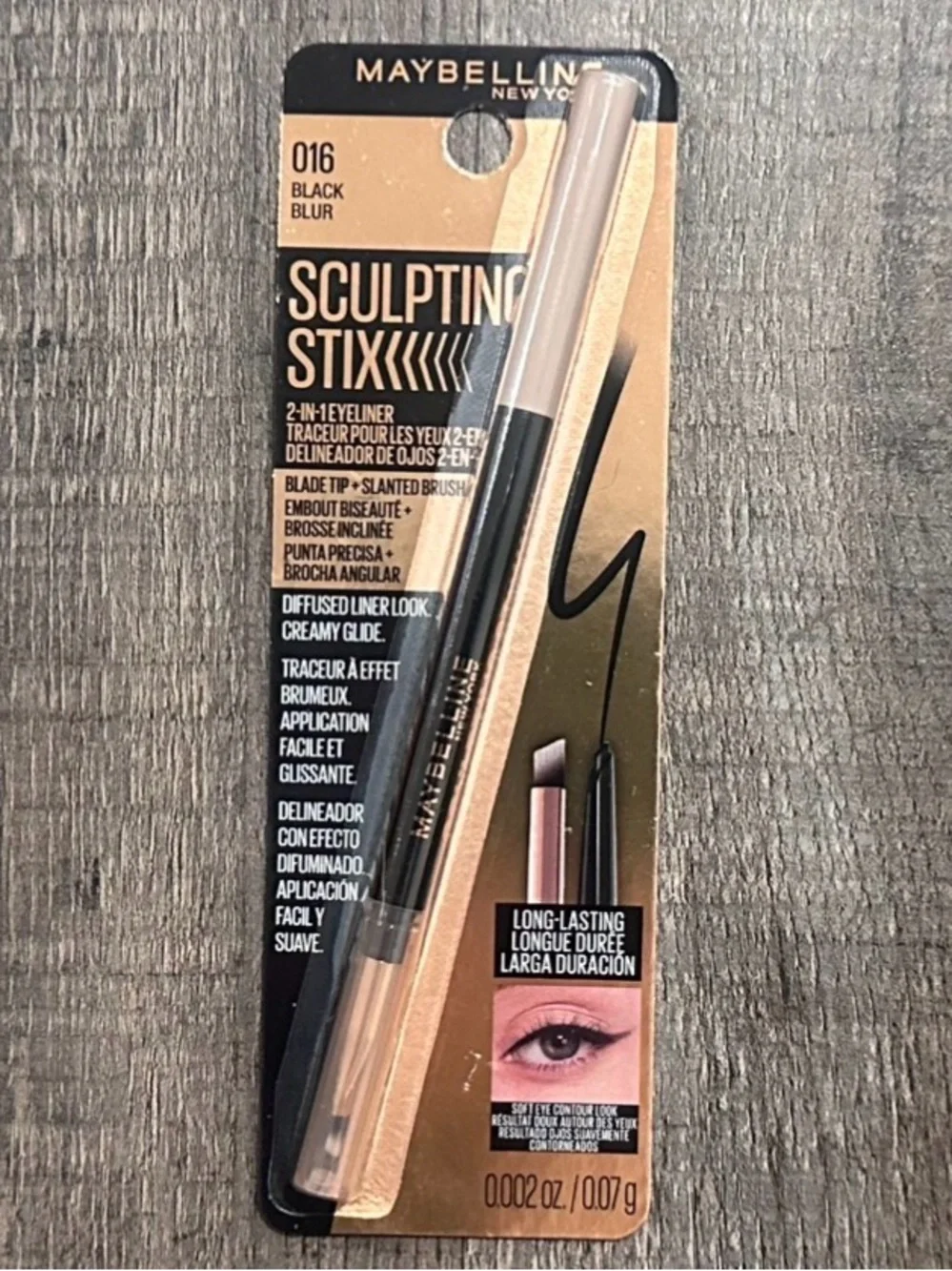 💞 New Maybelline Sculpting Stix Dual-Ended Eye Liner Pencil in Black